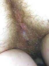 Throwback pic to more furry times Hairy creampie in