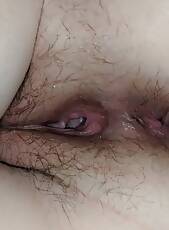 Wifes freshly fucked holes enjoy